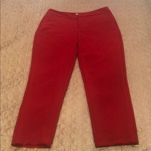Red Ankle Pants